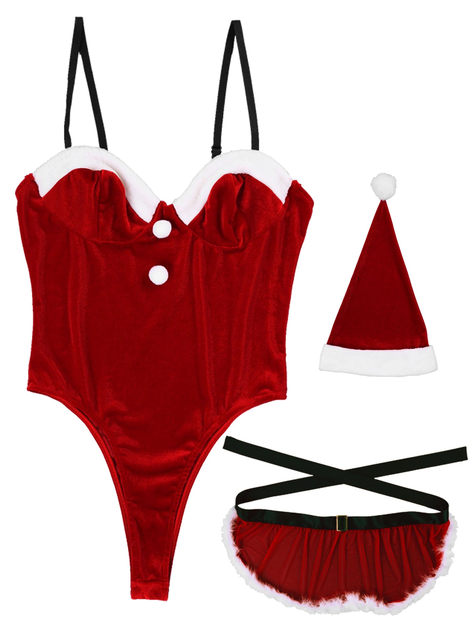 Sexy Ms. Santa Claus Cosplay Outfit - Mint Leafe Boutique 
