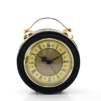 Black Vintage Tote Clock Handbag