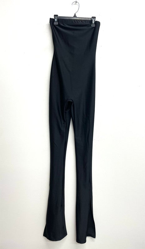 Tube Fitted Jumpsuit with Ankle Slit