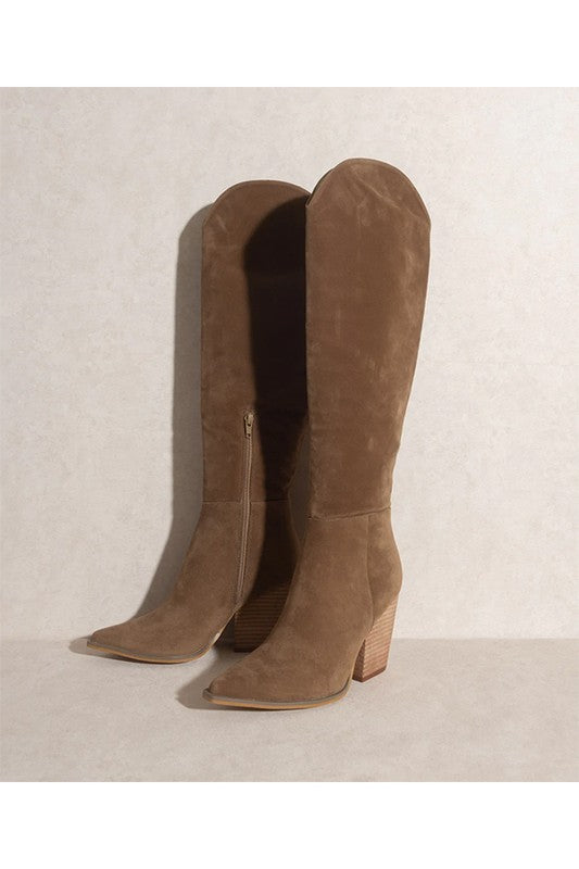 Claire Calf High Suede Boot