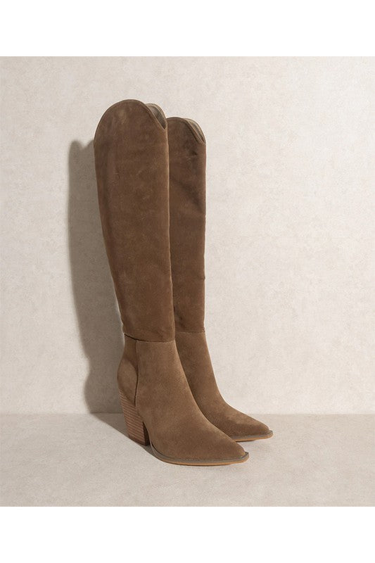 Claire Calf High Suede Boot