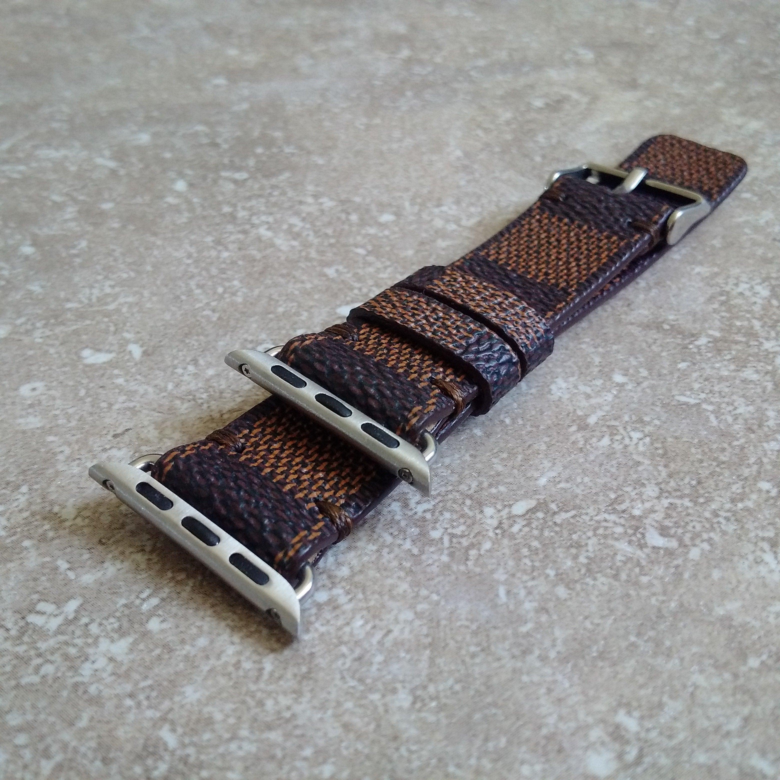 Apple Watch Band Repurposed Classic LV Monogram Damier Azur, 38mm / Black