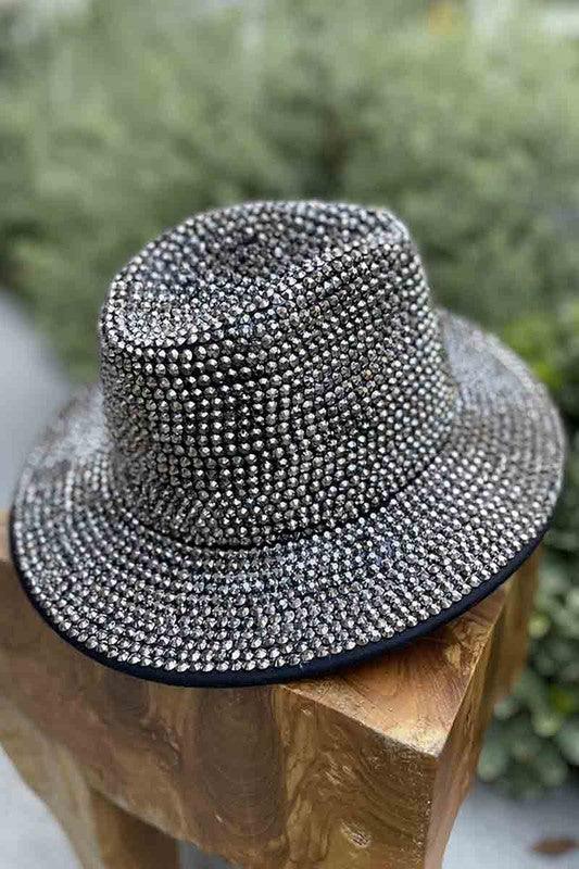 Rhinestone Fedora Hat - Mint Leafe Boutique 