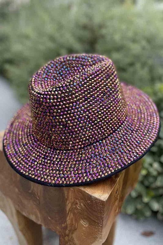 Rhinestone Fedora Hat - Mint Leafe Boutique 