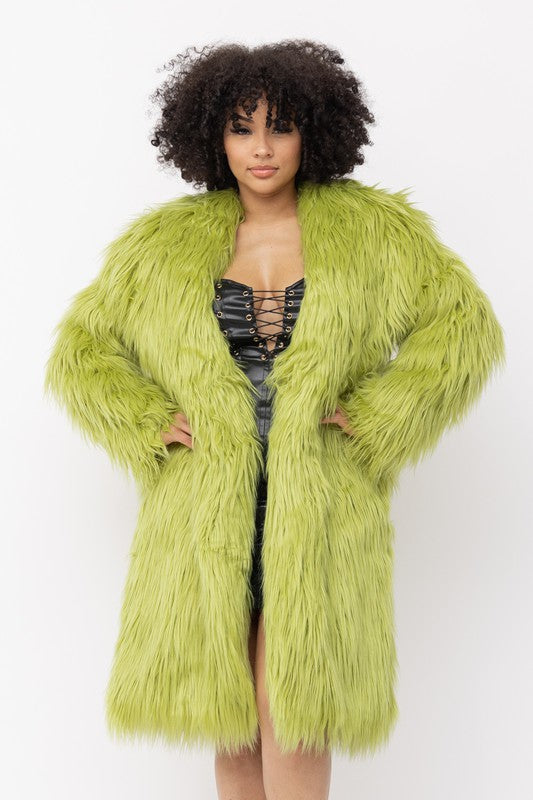 Glamazon Shaggy Fur Coat