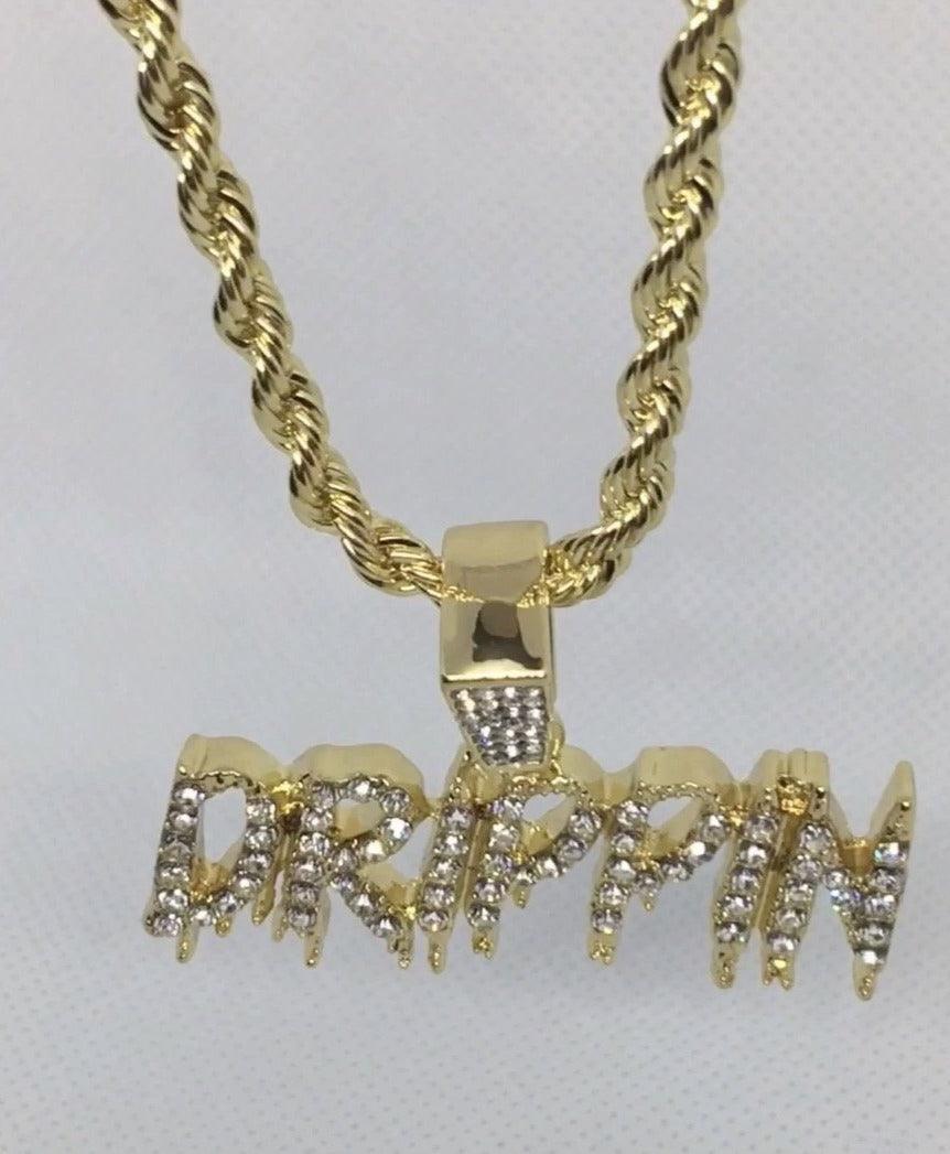 "Drippin" Bling Necklace - Mint Leafe Boutique 