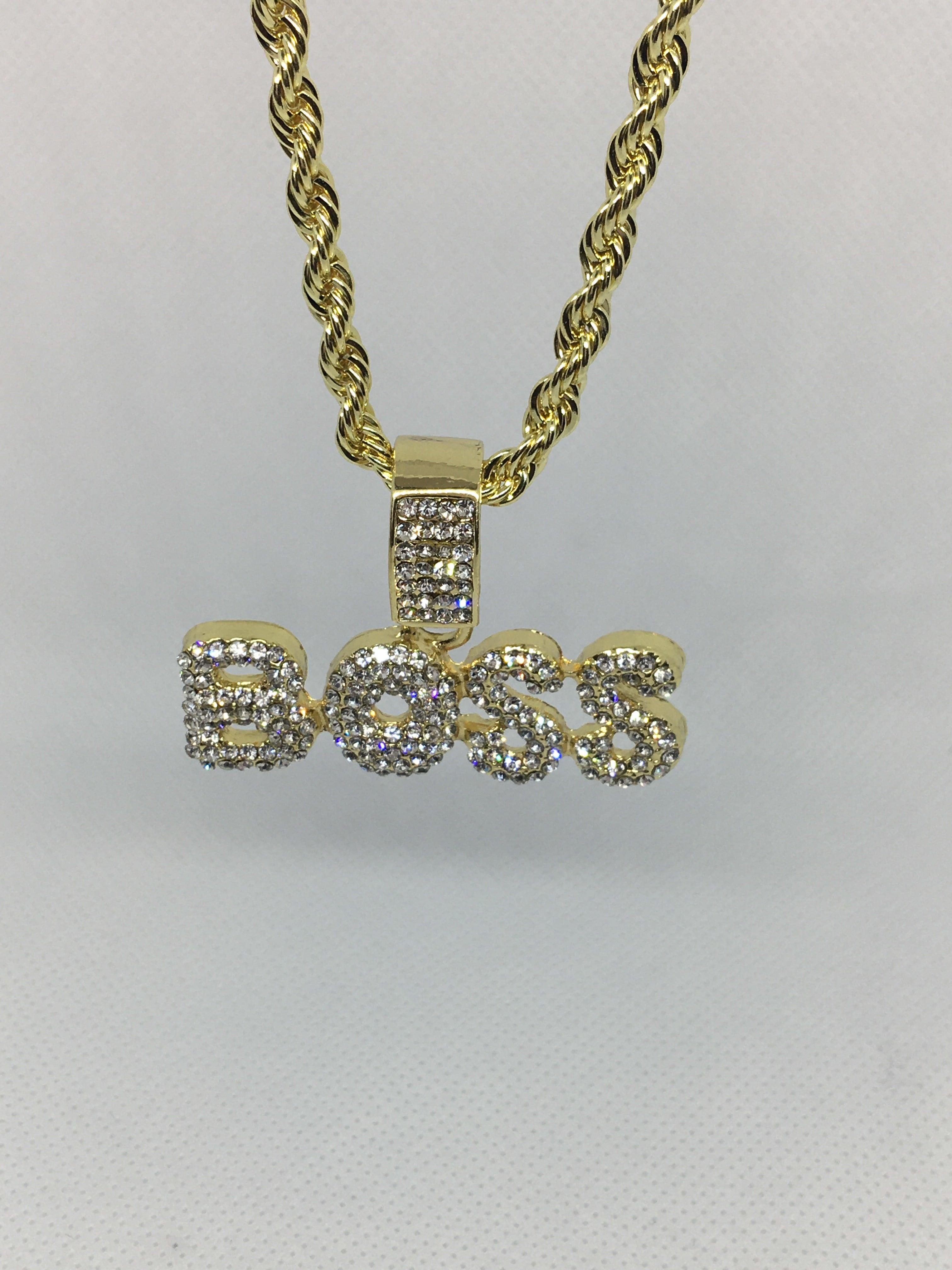 "The Boss" Bling Necklace - Mint Leafe Boutique 