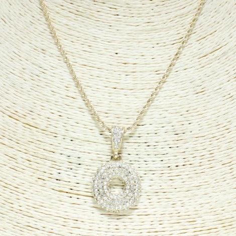 Rhinestone Letter Necklace - Mint Leafe Boutique 