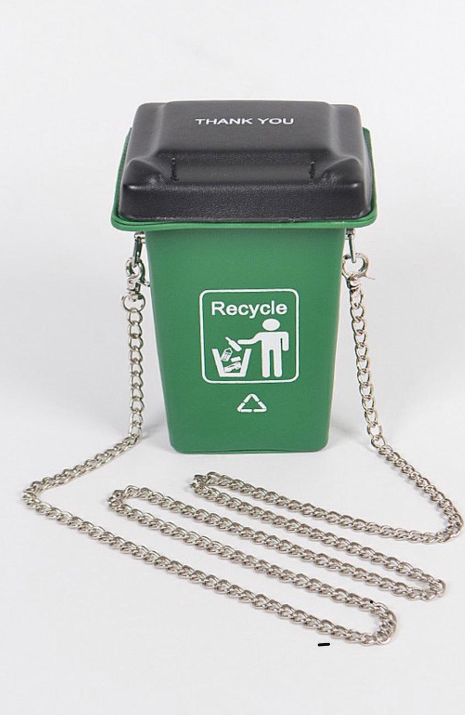 Recycle Trash Can Handbag - Mint Leafe Boutique 