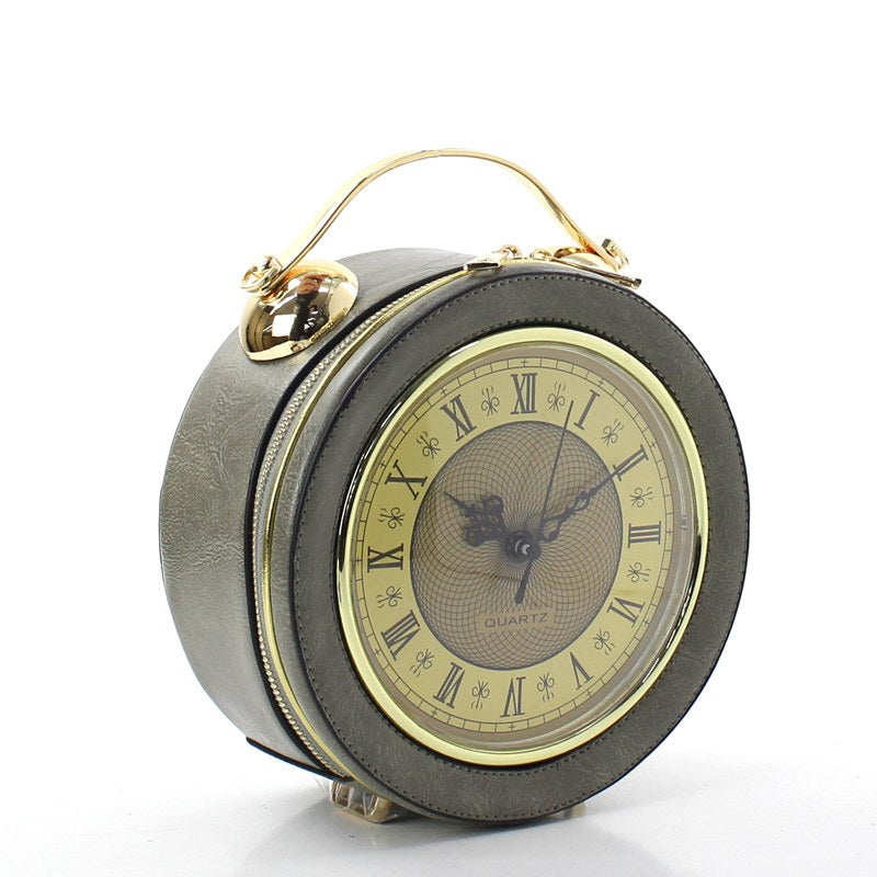 Vintage Tote Clock Handbag