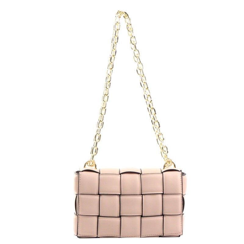 Quilted Fashion Handbag/Tan