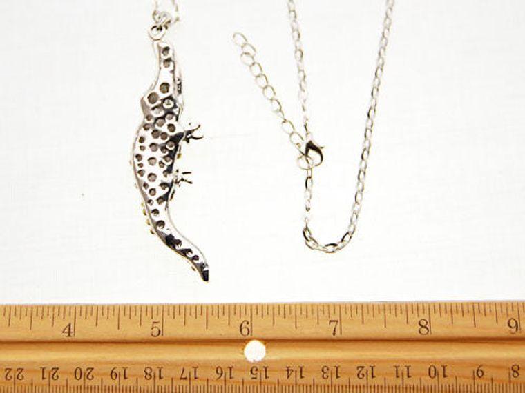 Ice Crocodile Alligator Lizard Monster Pendant Necklace - Mint Leafe Boutique 