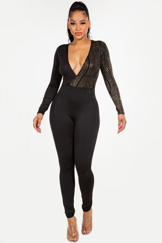 Sexy Glitter Me Down Cat Suit