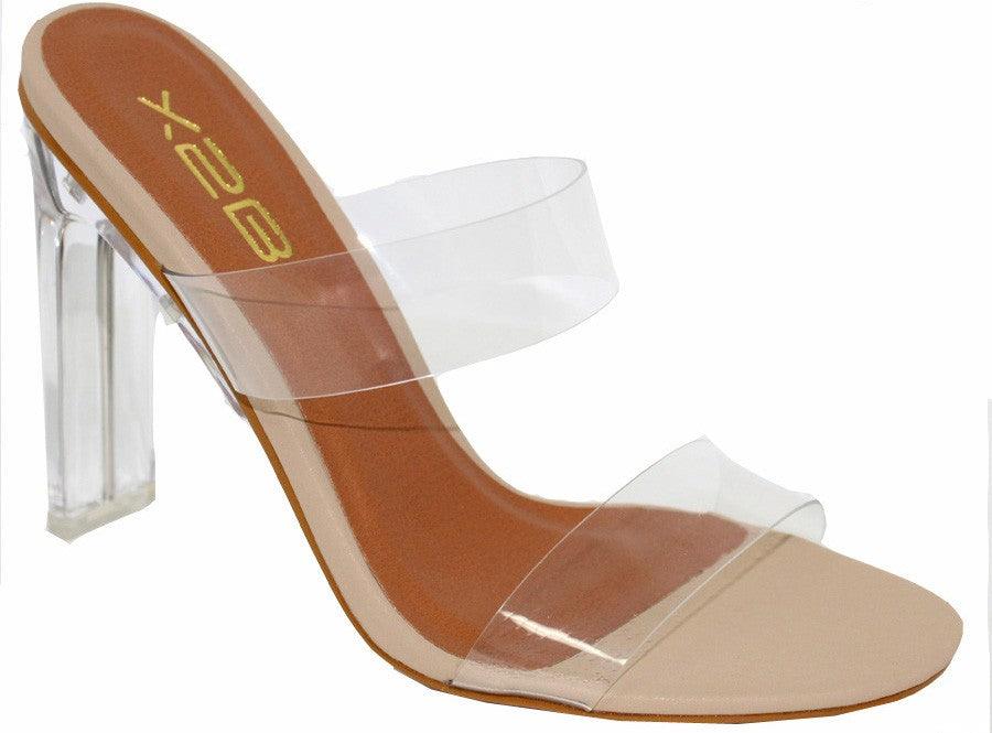 Women's Slide In Clear Heel - Mint Leafe Boutique 