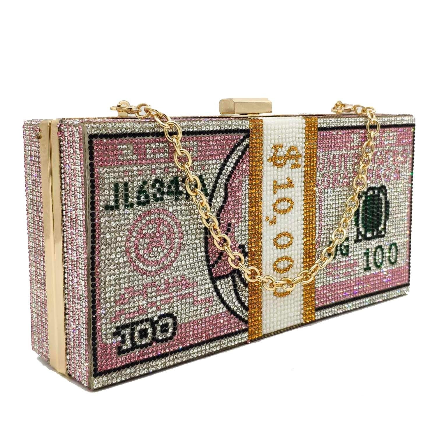 "MONEY BOSS" Rhinestone Money Purse - Mint Leafe Boutique 