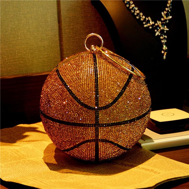 Rhinestone Basketball Clutch - Mint Leafe Boutique 