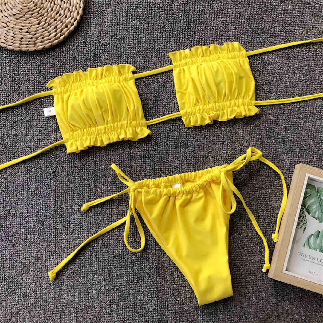 Sexy Ruche Bikini Set - Mint Leafe Boutique 