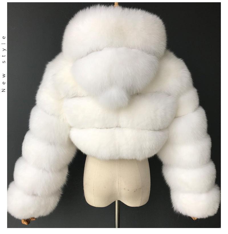 Winter Faux Fur Crop Jacket - Mint Leafe Boutique 