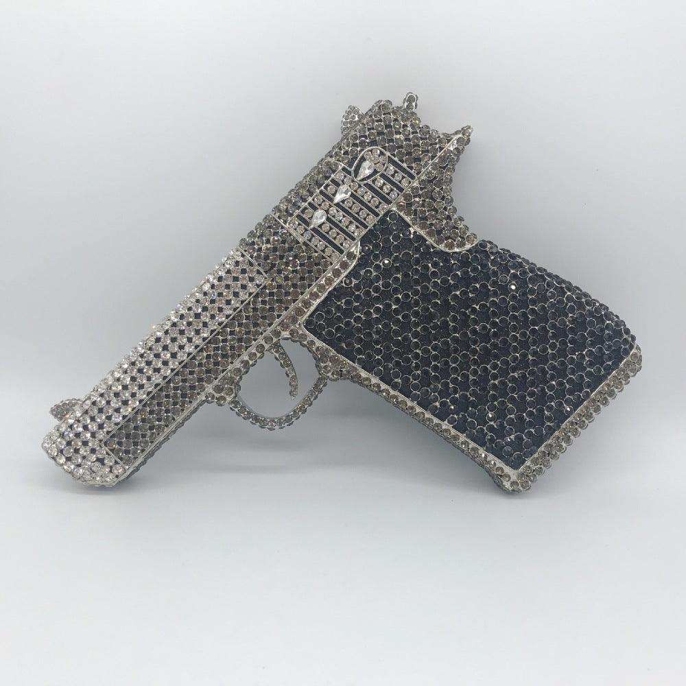 Rhinestone Gun Style Handbag - Mint Leafe Boutique 