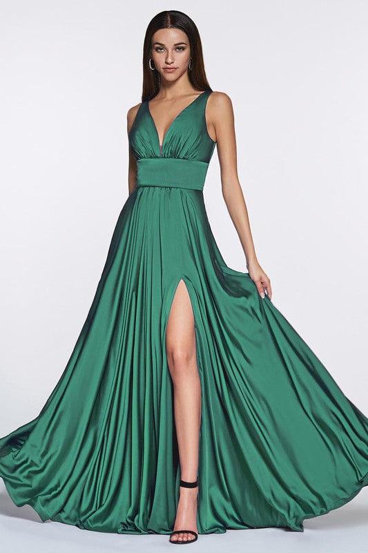 "Aerial" Long Prom Dress - Mint Leafe Boutique 
