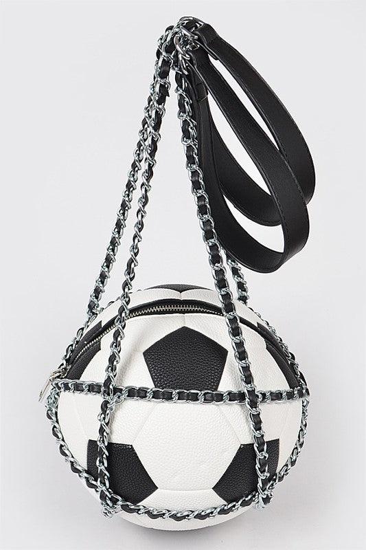 Soccer Ball Chain Clutch - Mint Leafe Boutique 