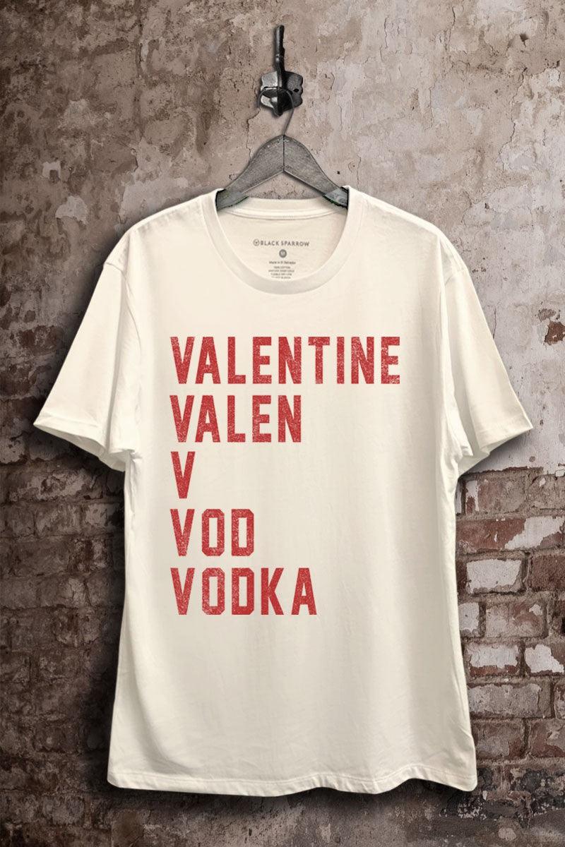 white valentines graphic t shirt